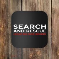 Disc Golf Search Rescue Leave No Disc Behind Coaster thumb 0