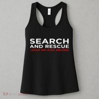 Disc Golf Search Rescue Leave No Disc Behind Women's Tank Top thumb 3