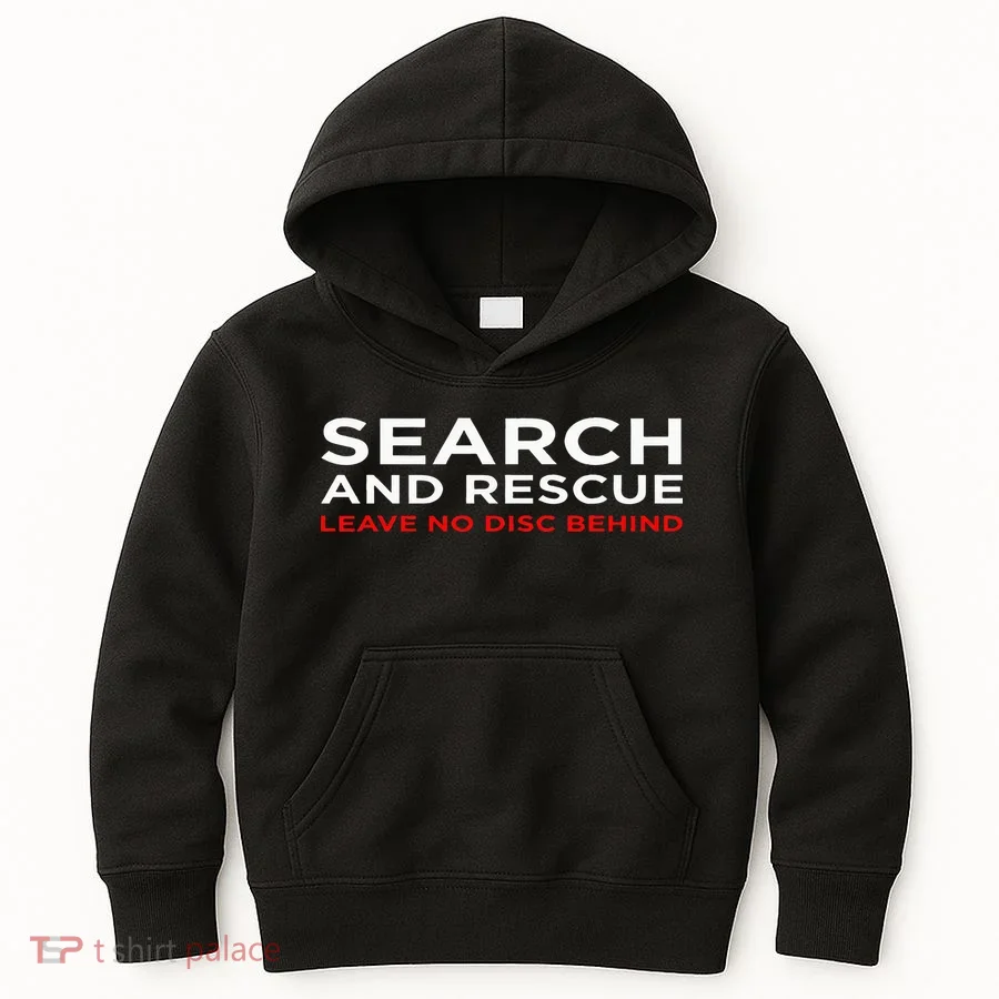 Disc Golf Search Rescue Leave No Disc Behind Kids Hoodie