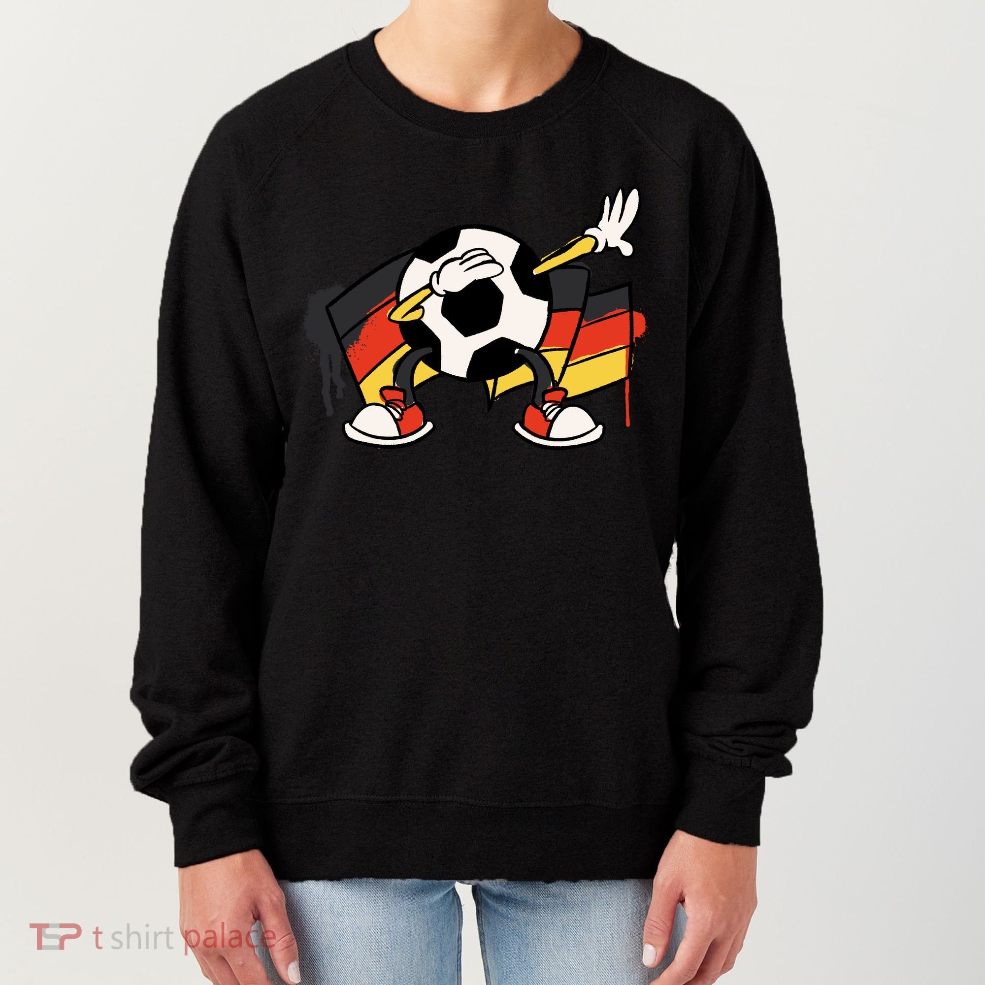 Dabbing Germany Soccer Ball Women's Sweatshirt