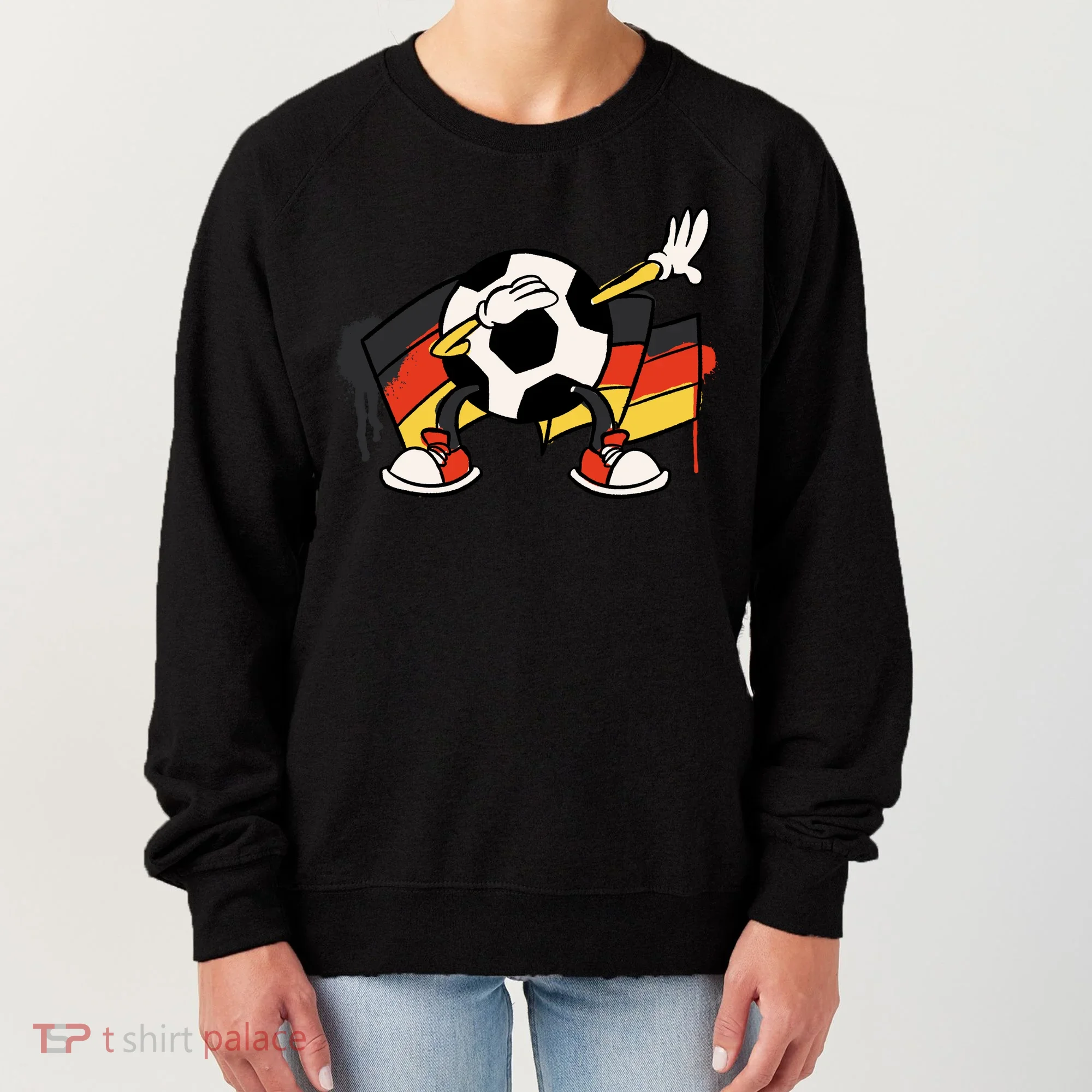 Dabbing Germany Soccer Ball Women's Sweatshirt