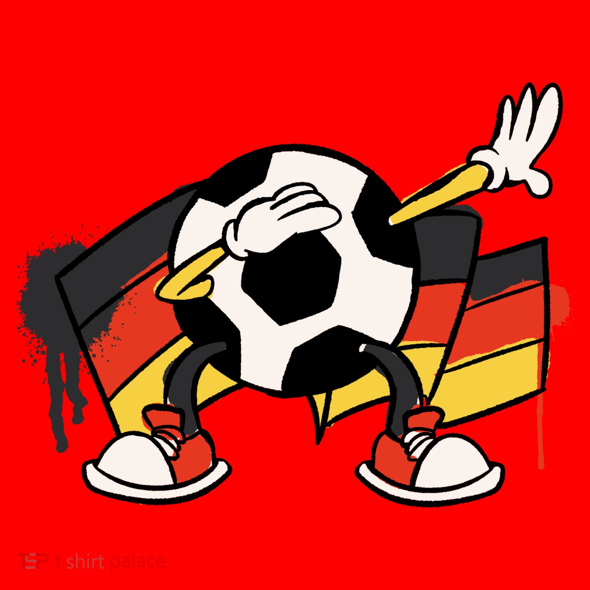 Dabbing Germany Soccer Ball Santa Hat