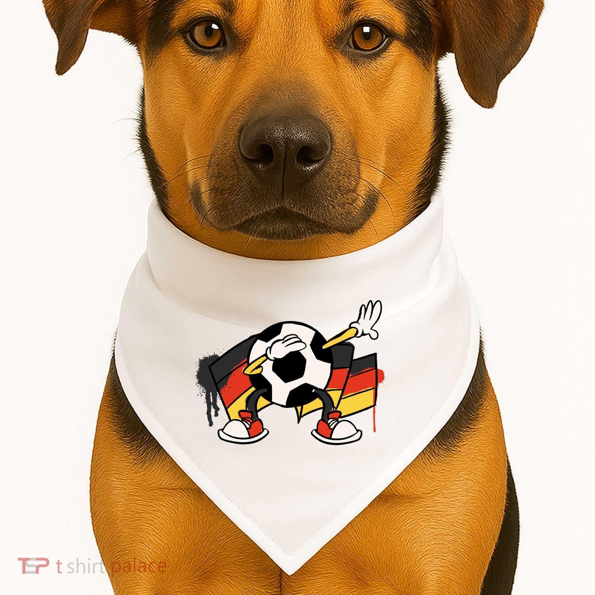 Dabbing Germany Soccer Ball USA-Made Doggie Bandana