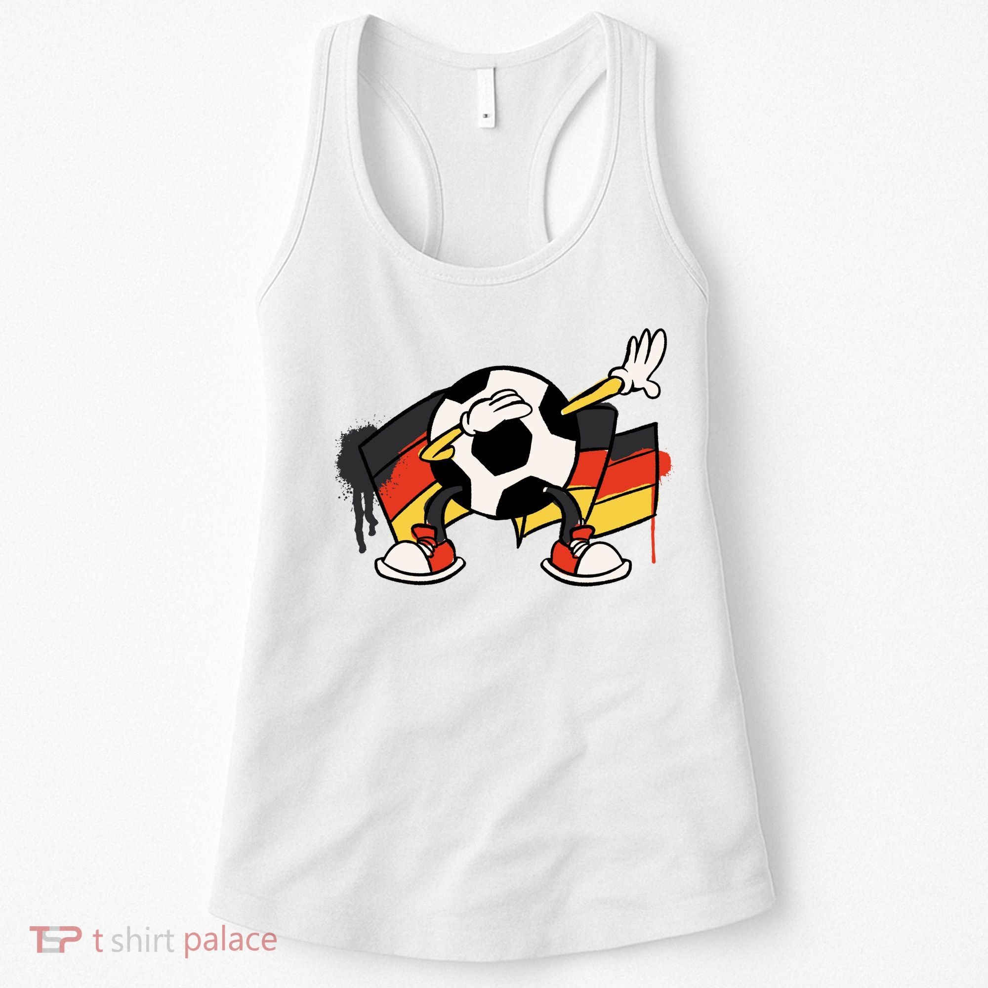 Dabbing Germany Soccer Ball Women's Tank Top