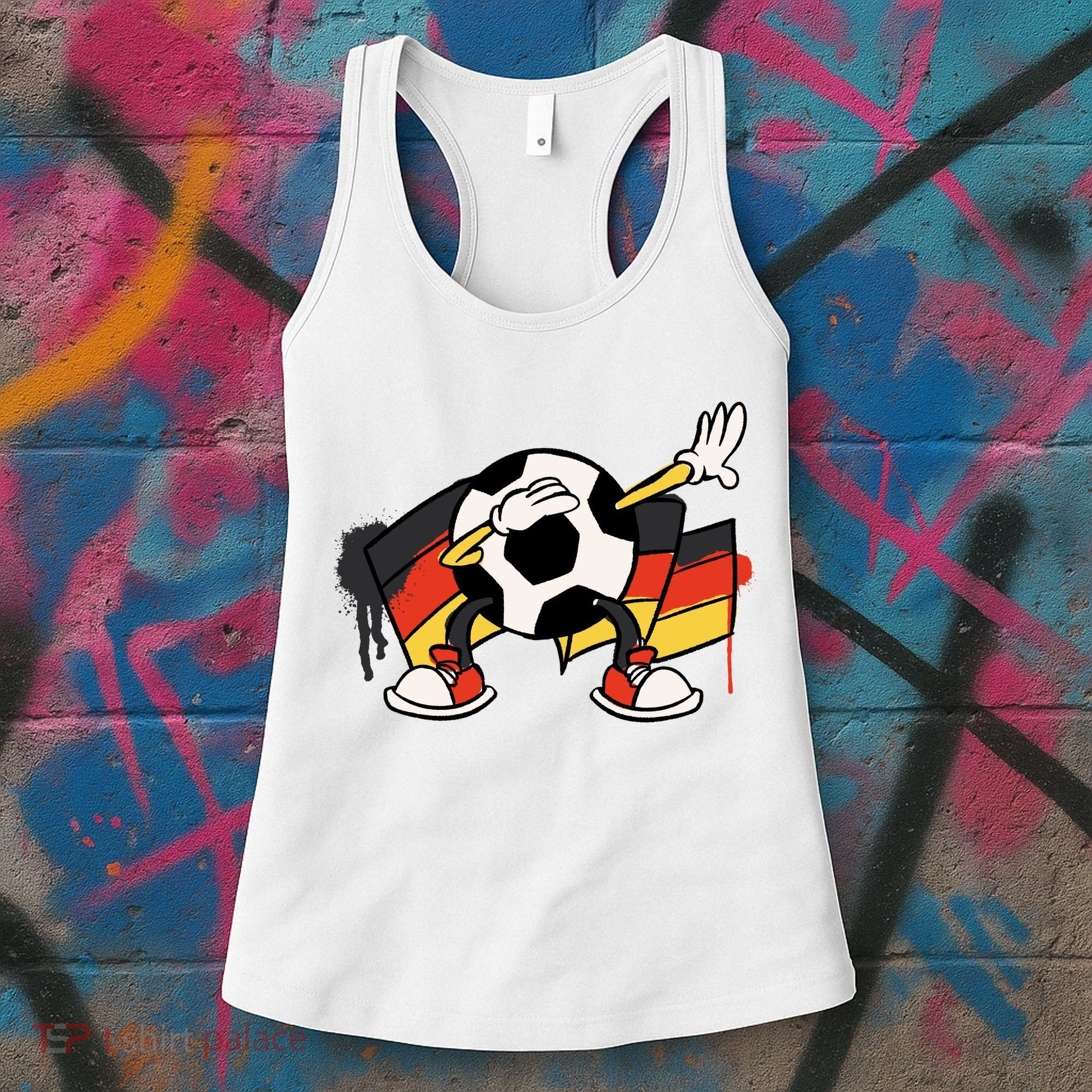 Dabbing Germany Soccer Ball Women's Tank Top