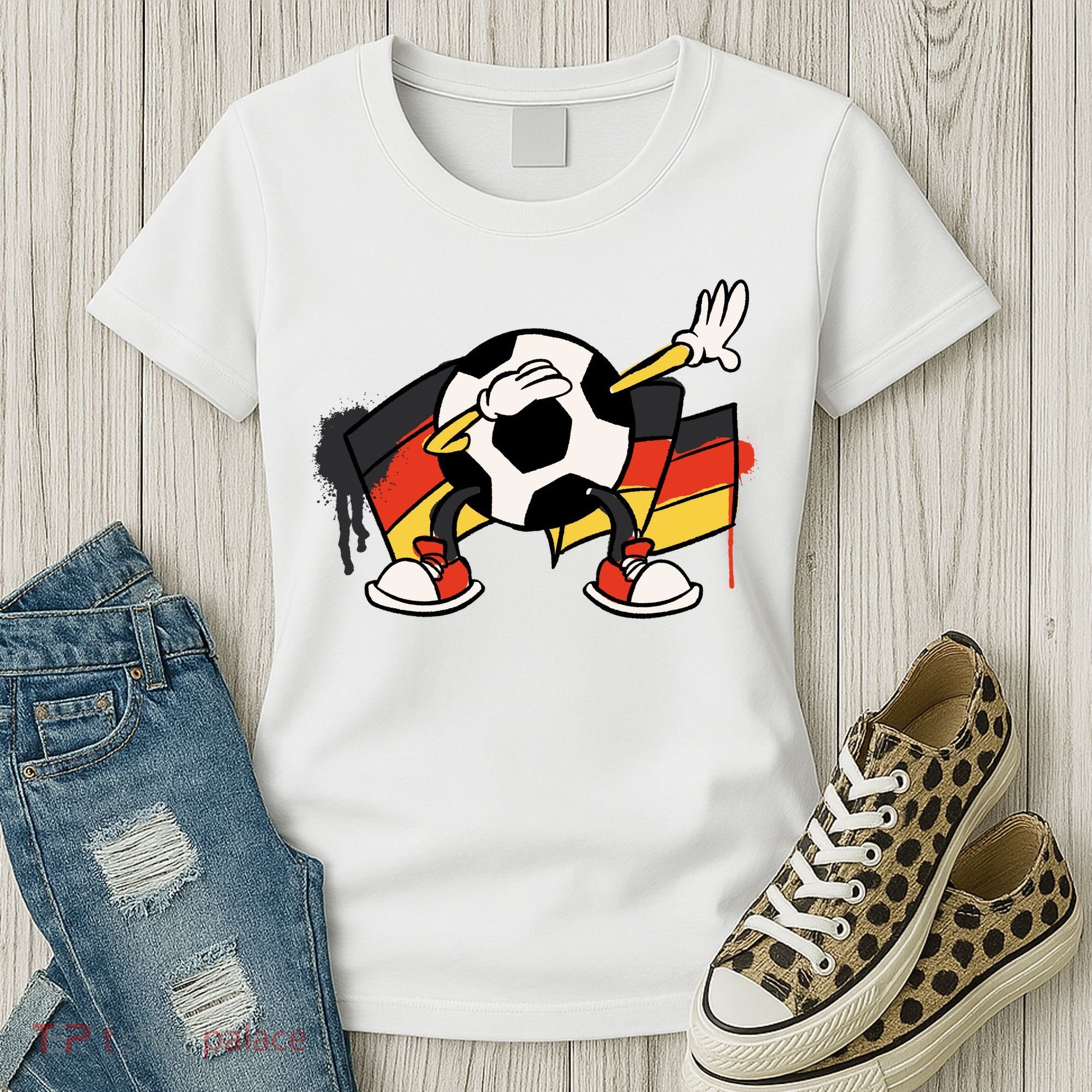 Dabbing Germany Soccer Ball Women's T-Shirt