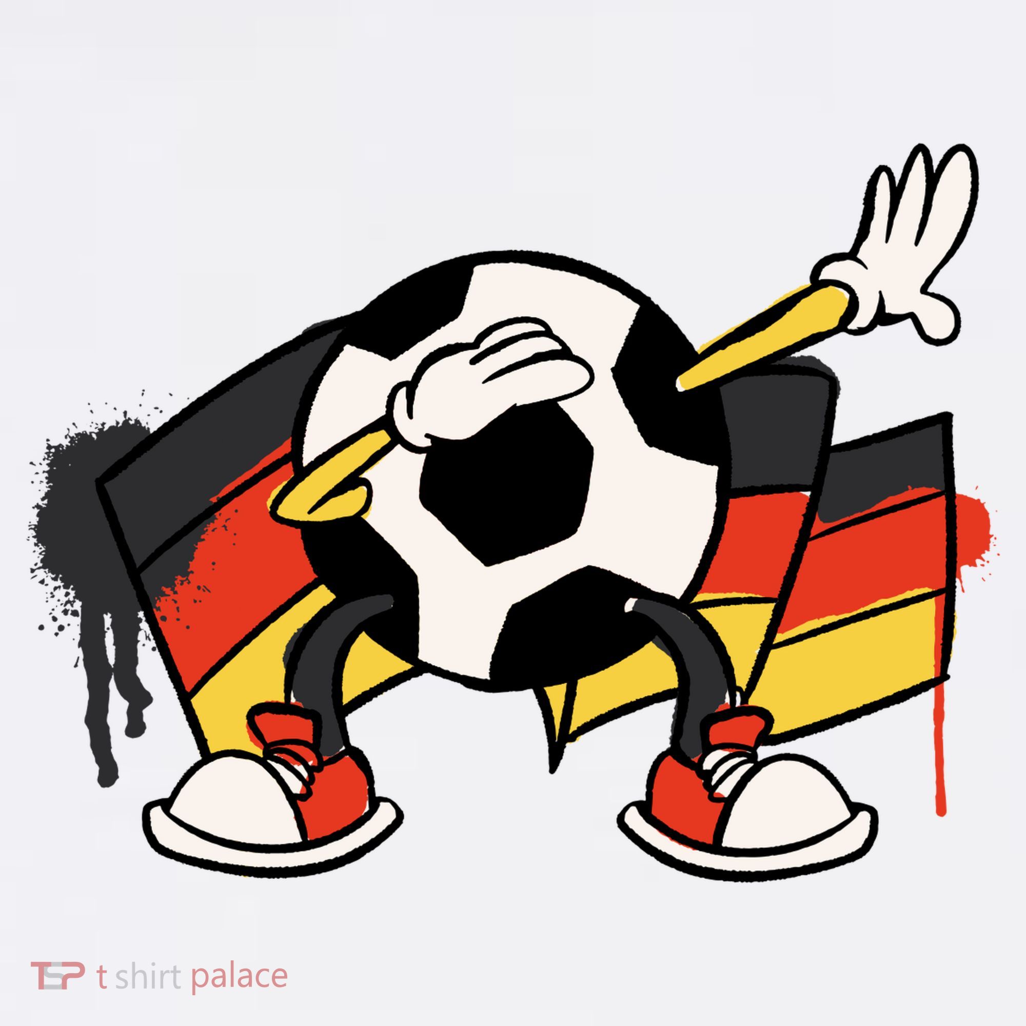 Dabbing Germany Soccer Ball Kids Sweatshirt