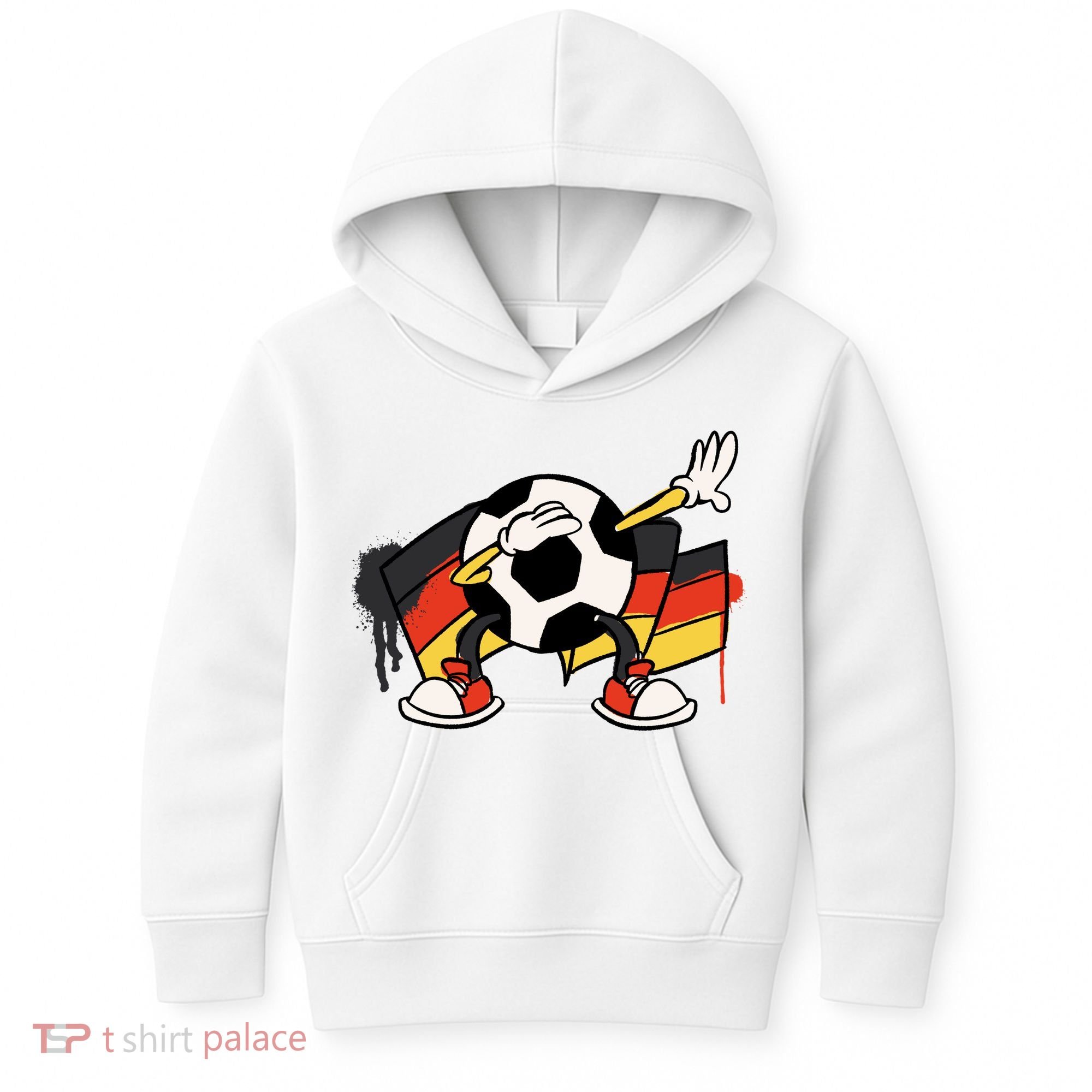 Dabbing Germany Soccer Ball Kids Hoodie