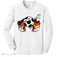 Dabbing Germany Soccer Ball Kids Long Sleeve Shirt thumb 0