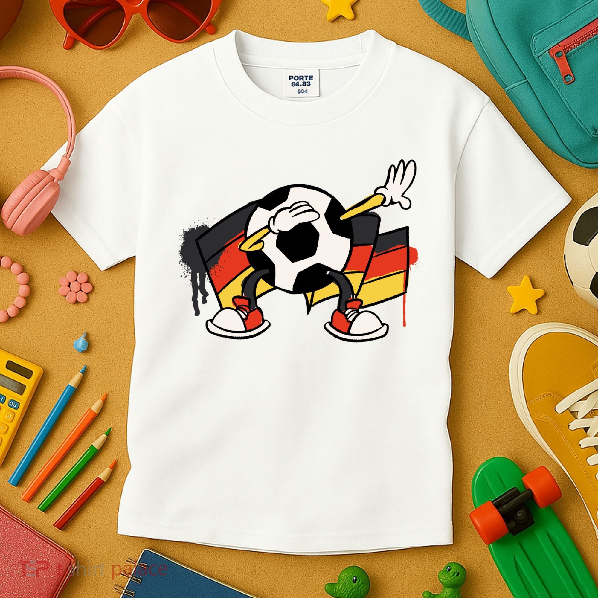 Dabbing Germany Soccer Ball Kids T-Shirt