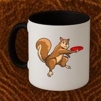 Disc Golf Squirrel Frolf Frisbee Golf Disc Gift Coffee Mug thumb 2