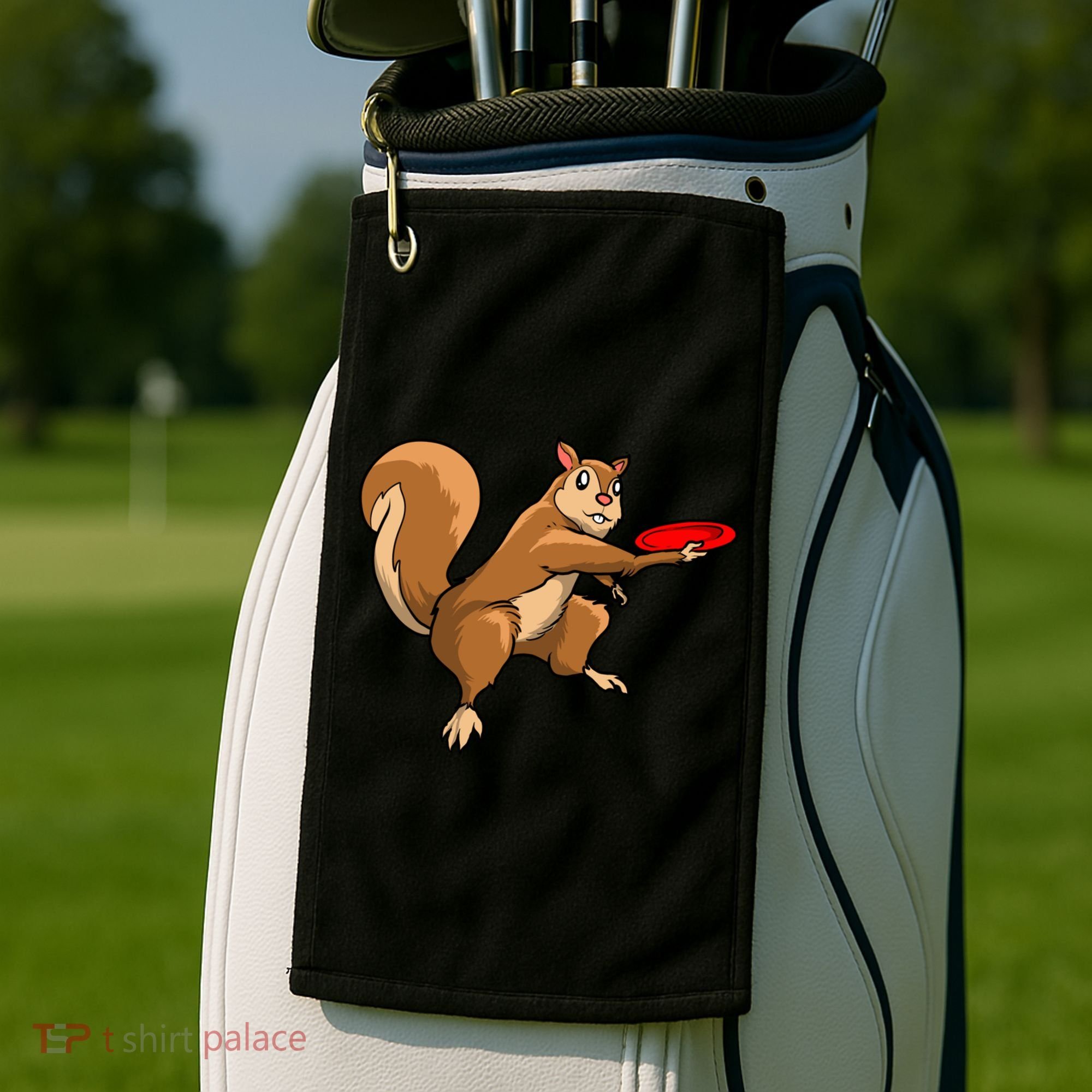 Disc Golf Squirrel Frolf Frisbee Golf Disc Gift Golf Towel