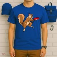 Disc Golf Squirrel Frolf Frisbee Golf Disc Gift T-Shirt thumb 6