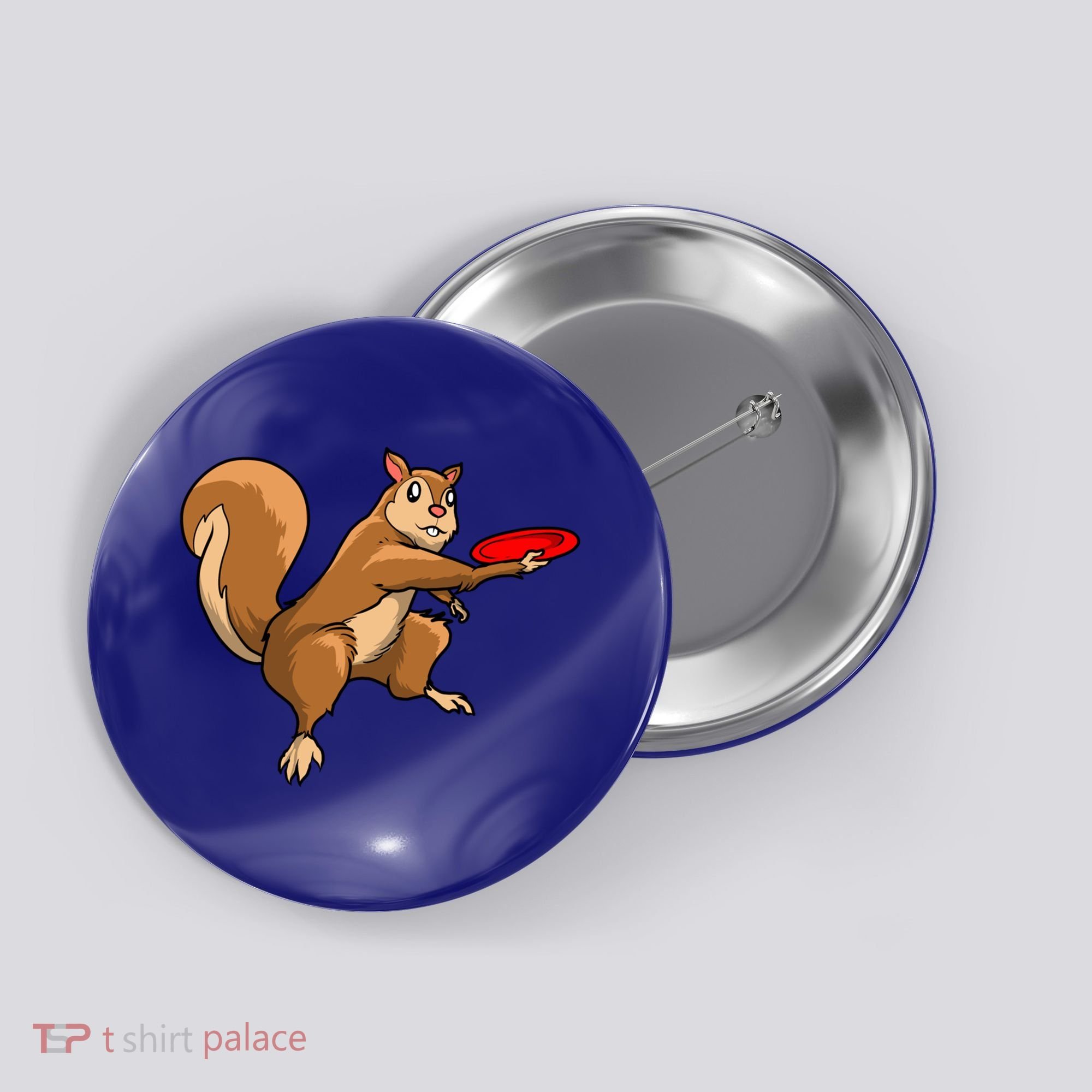 Disc Golf Squirrel Frolf Frisbee Golf Disc Gift Button