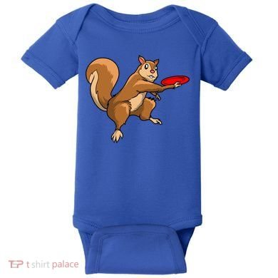 Disc Golf Squirrel Frolf Frisbee Golf Disc Gift Baby Bodysuit