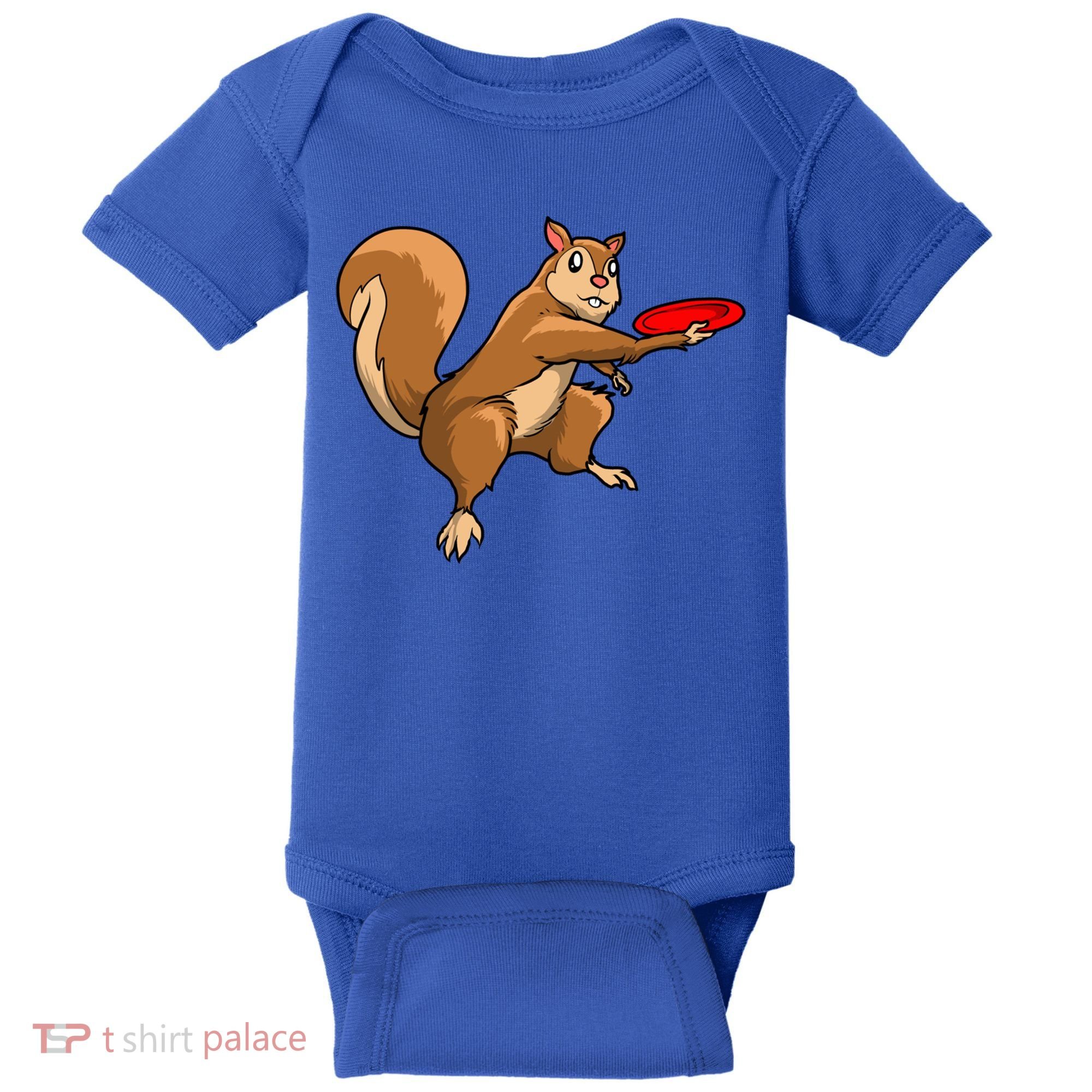 Disc Golf Squirrel Frolf Frisbee Golf Disc Gift Baby Bodysuit