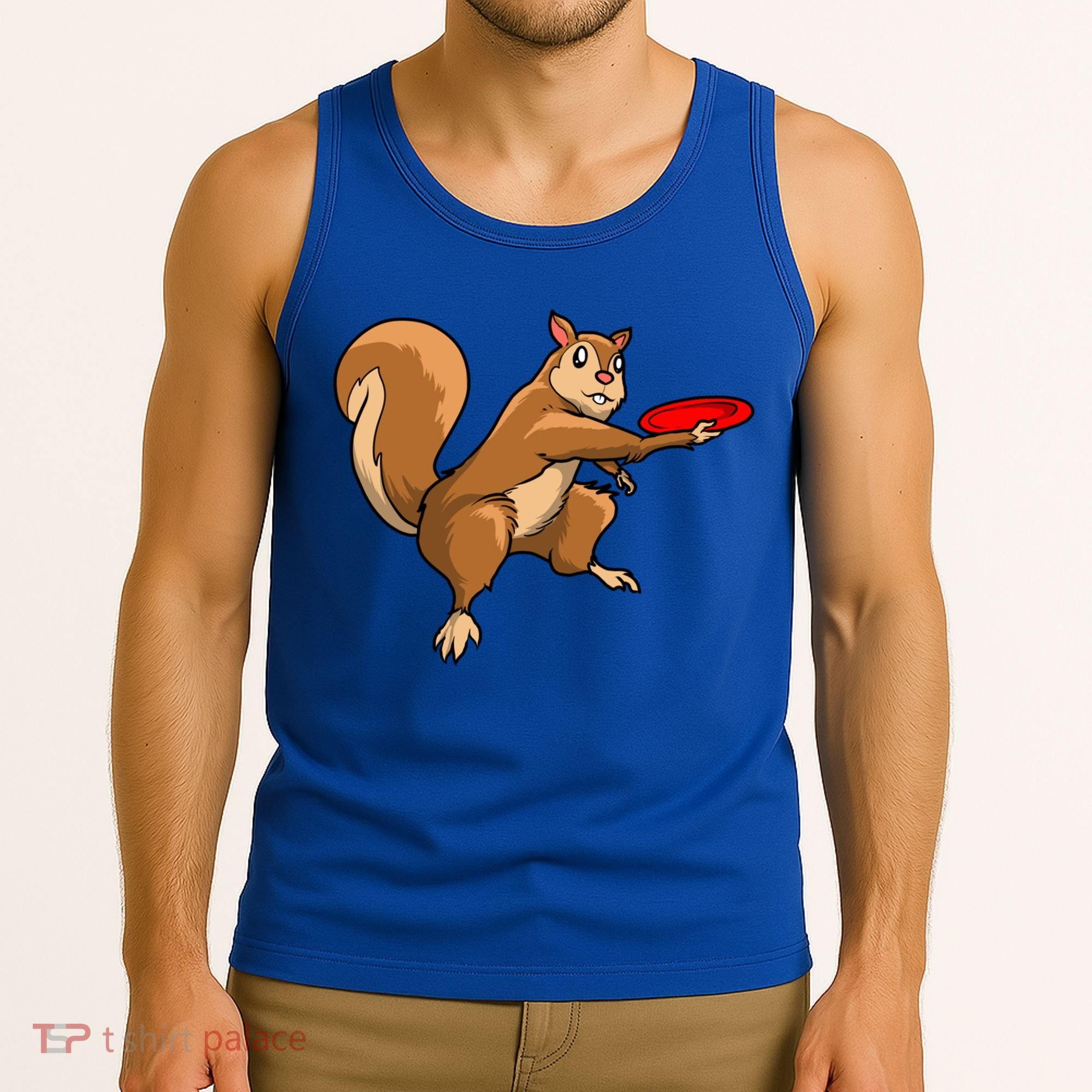 Disc Golf Squirrel Frolf Frisbee Golf Disc Gift Tank Top