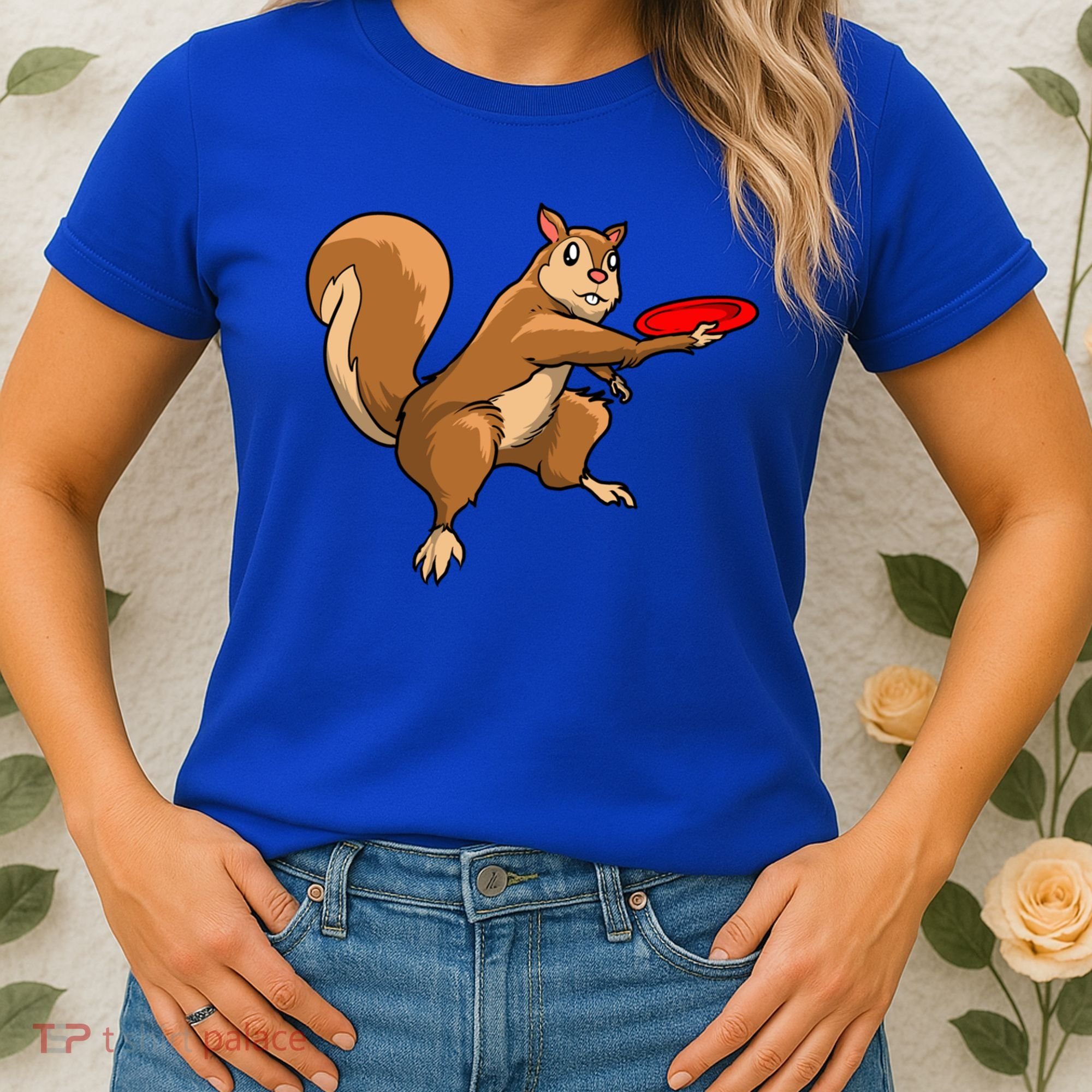 Disc Golf Squirrel Frolf Frisbee Golf Disc Gift Women's T-Shirt