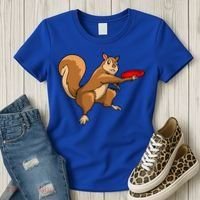 Disc Golf Squirrel Frolf Frisbee Golf Disc Gift Women's T-Shirt thumb 3