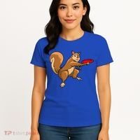 Disc Golf Squirrel Frolf Frisbee Golf Disc Gift Women's T-Shirt thumb 4