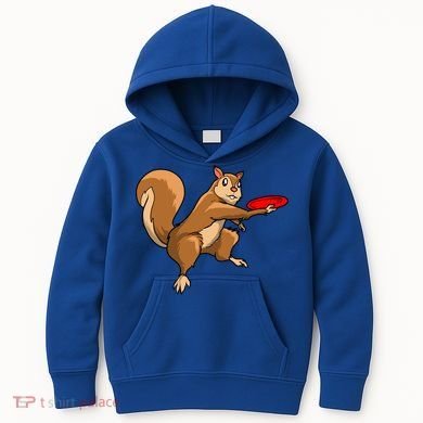 Disc Golf Squirrel Frolf Frisbee Golf Disc Gift Kids Hoodie