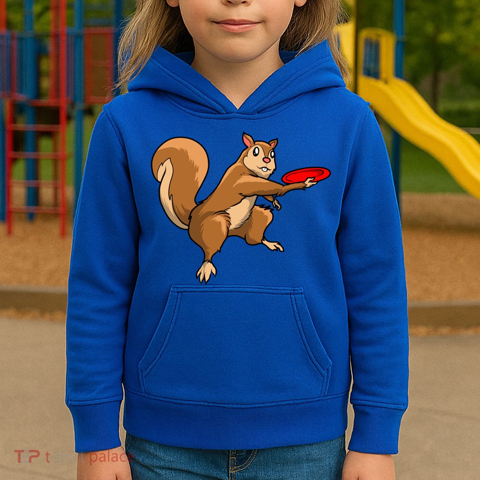 Disc Golf Squirrel Frolf Frisbee Golf Disc Gift Kids Hoodie