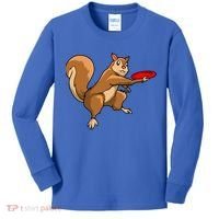 Disc Golf Squirrel Frolf Frisbee Golf Disc Gift Kids Long Sleeve Shirt thumb 0