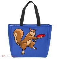 Disc Golf Squirrel Frolf Frisbee Golf Disc Gift Tote Bag thumb 0