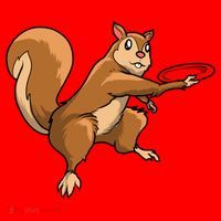 Disc Golf Squirrel Frolf Frisbee Golf Disc Gift Santa Hat thumb 1