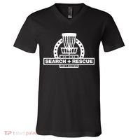 Disc Golf Search and Rescue, Disc Golf Gift, Funny Disc Golf V-Neck T-Shirt thumb 0