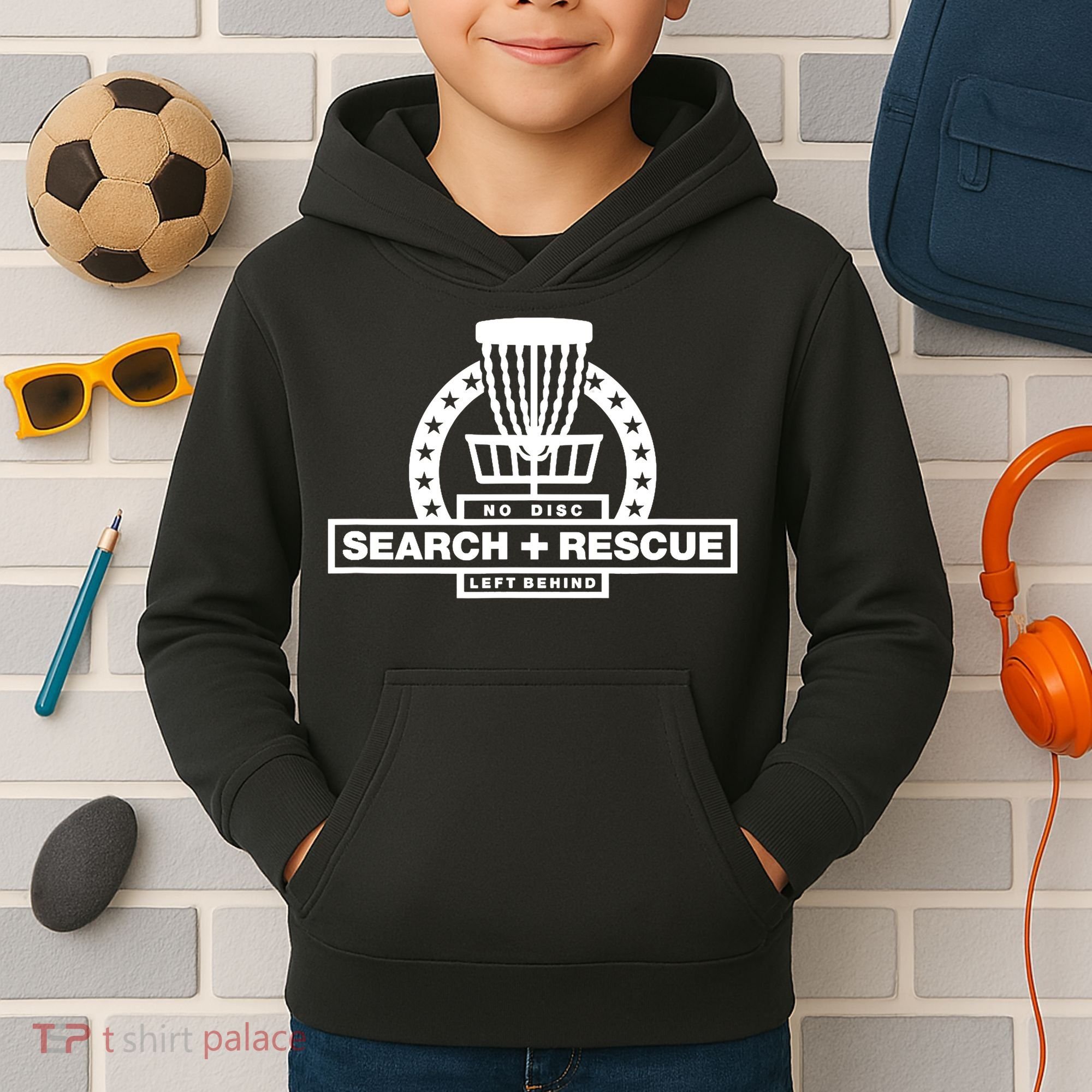 Disc Golf Search and Rescue, Disc Golf Gift, Funny Disc Golf Kids Hoodie