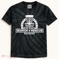 Disc Golf Search and Rescue, Disc Golf Gift, Funny Disc Golf Kids Tie-Dye T-Shirt thumb 0