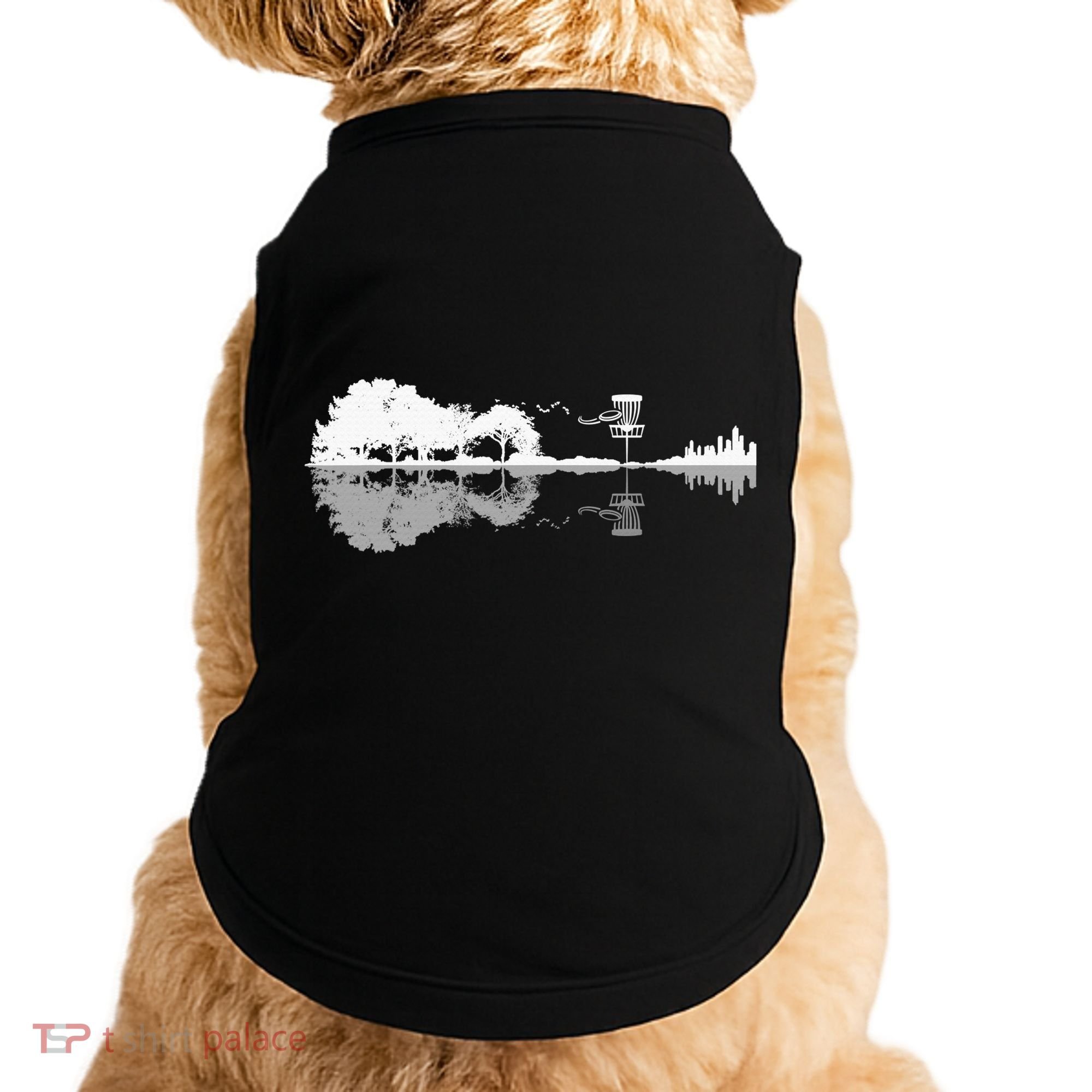 Disc Golf Sunset Guitar Guitarist Player Golfing Golfer Gift Doggie Tank
