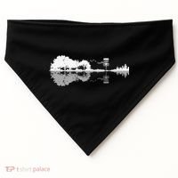 Disc Golf Sunset Guitar Guitarist Player Golfing Golfer Gift USA-Made Doggie Bandana thumb 0