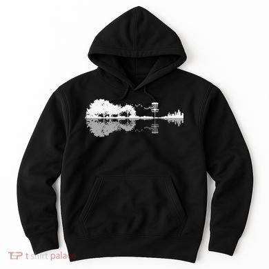 Disc Golf Sunset Guitar Guitarist Player Golfing Golfer Gift Hoodie