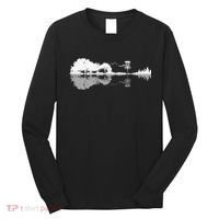 Disc Golf Sunset Guitar Guitarist Player Golfing Golfer Gift Long Sleeve Shirt thumb 0