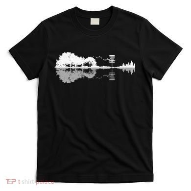 Disc Golf Sunset Guitar Guitarist Player Golfing Golfer Gift T-Shirt