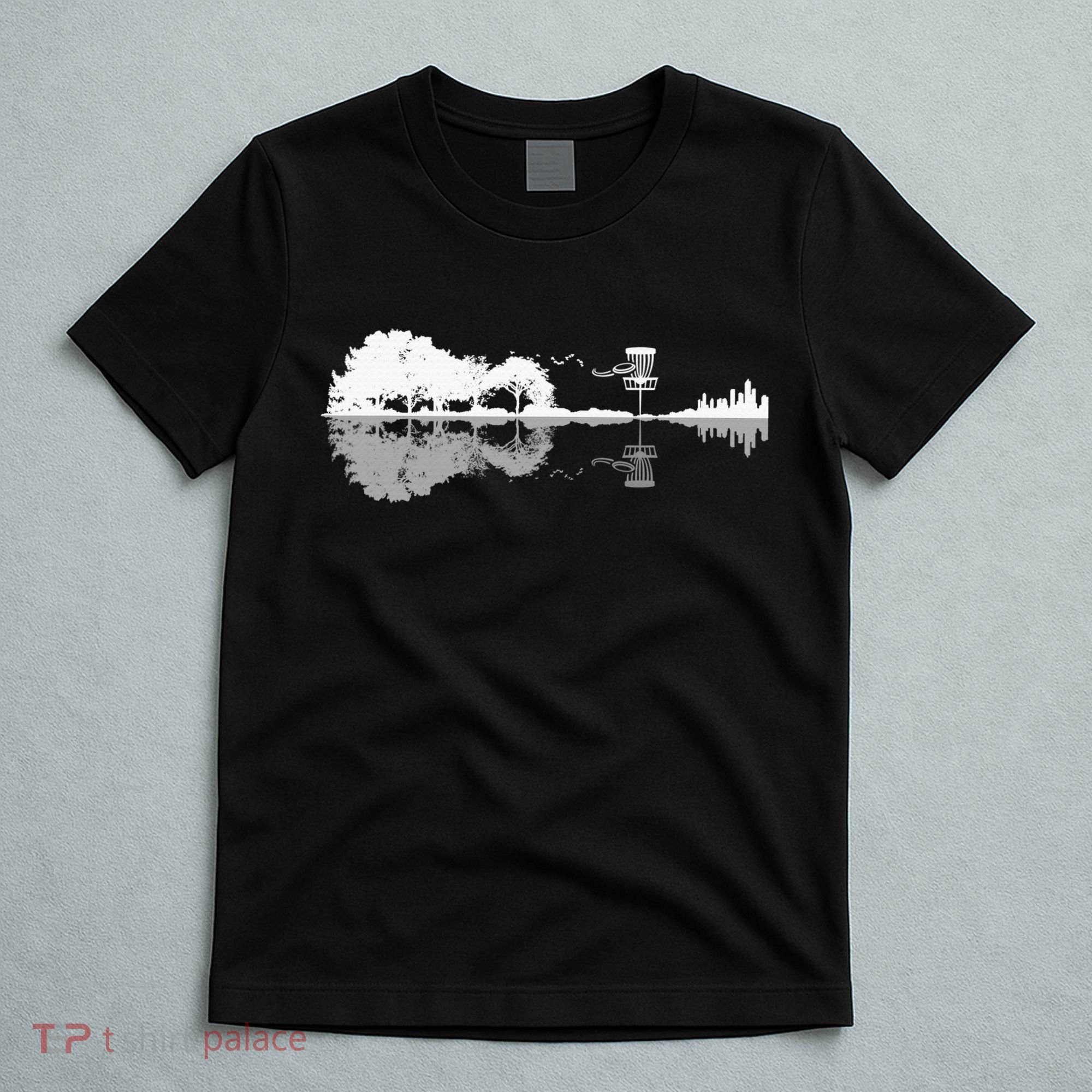 Disc Golf Sunset Guitar Guitarist Player Golfing Golfer Gift T-Shirt