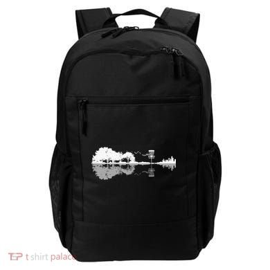 Disc Golf Sunset Guitar Guitarist Player Golfing Golfer Gift Backpack