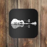 Disc Golf Sunset Guitar Guitarist Player Golfing Golfer Gift Coaster thumb 0