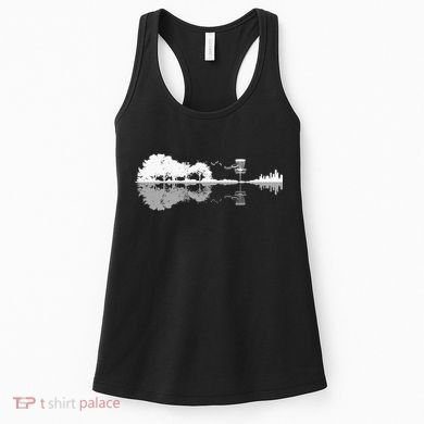 Disc Golf Sunset Guitar Guitarist Player Golfing Golfer Gift Women's Tank Top