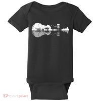 Disc Golf Sunset Guitar Guitarist Player Golfing Golfer Gift Baby Bodysuit thumb 0