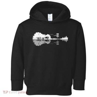Disc Golf Sunset Guitar Guitarist Player Golfing Golfer Gift Toddler Hoodie