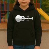 Disc Golf Sunset Guitar Guitarist Player Golfing Golfer Gift Kids Hoodie thumb 3