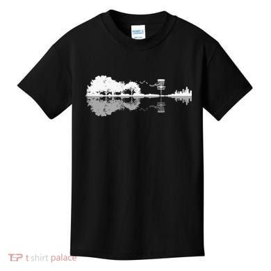 Disc Golf Sunset Guitar Guitarist Player Golfing Golfer Gift Kids T-Shirt