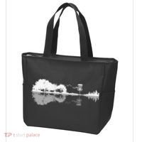 Disc Golf Sunset Guitar Guitarist Player Golfing Golfer Gift Tote Bag thumb 3