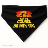 Disc Golf Shirt May The Course Be With You Trendy Golf Tee USA-Made Doggie Bandana thumb 0