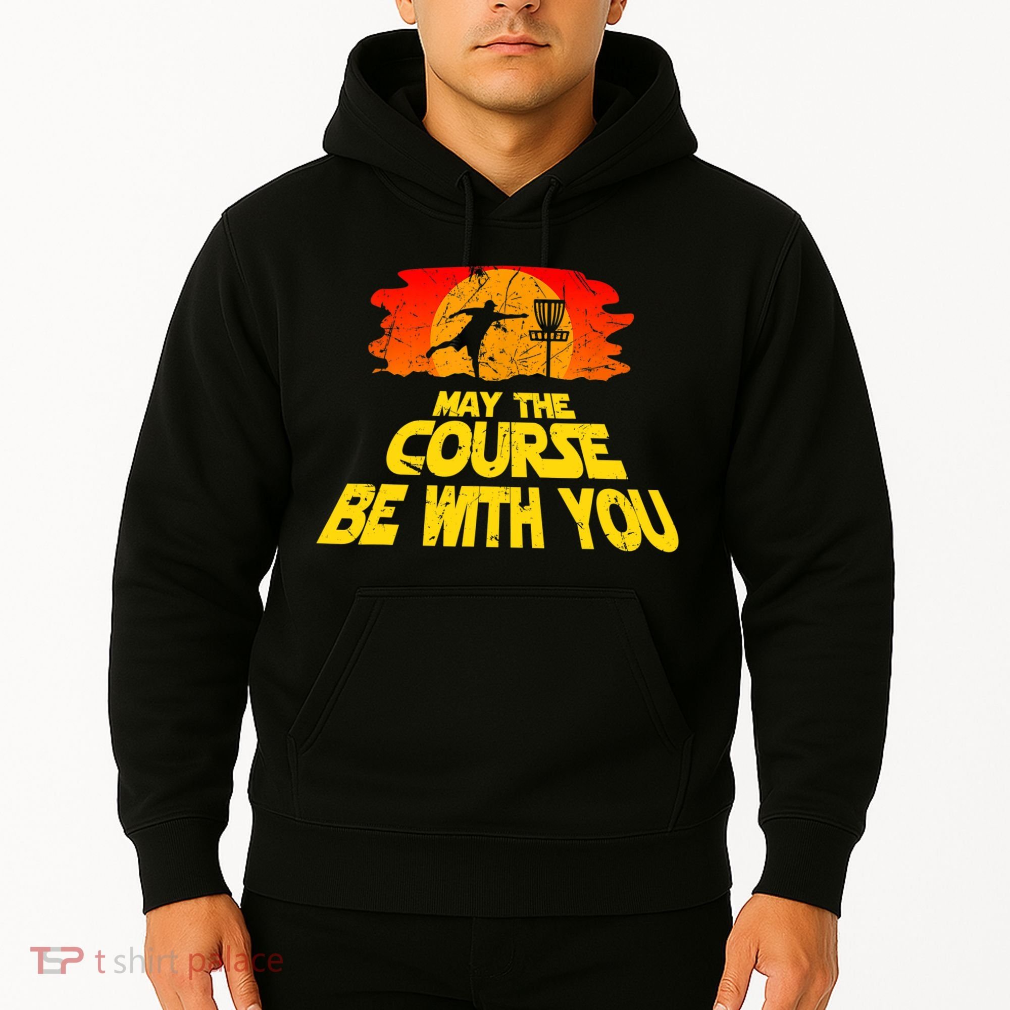 Disc Golf Shirt May The Course Be With You Trendy Golf Tee Hoodie