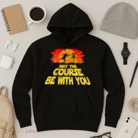 Disc Golf Shirt May The Course Be With You Trendy Golf Tee Hoodie thumb 3