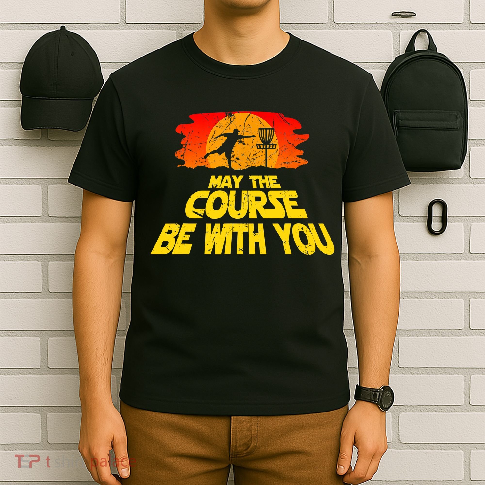 Disc Golf Shirt May The Course Be With You Trendy Golf Tee T-Shirt